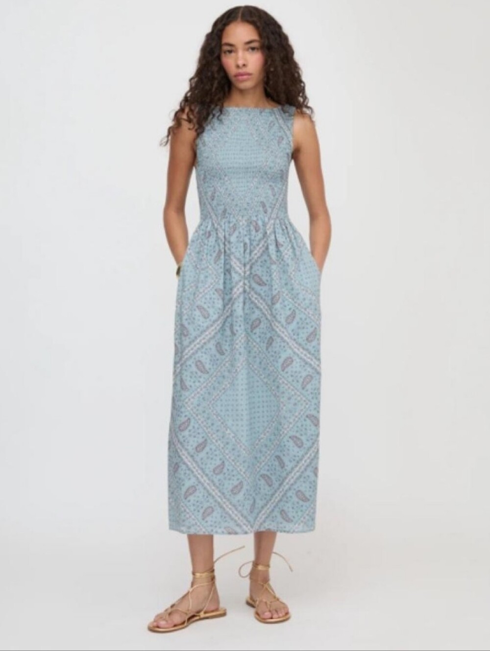 Hill House Home Cosima Dress Dusty Blue